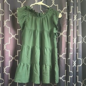 Entro Kids Green Tiered Dress